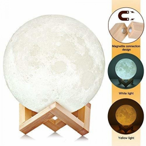 Lampa Luna Moon LED Portabila, Alb Cald si Rece, Intensitate Reglabila, Reincarcabila [3]