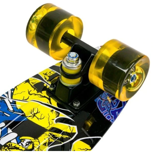 Skateboard, Cu cadru din aluminiu, Acoperire antiderapanta, Cu design graffiti, 56 x14 cm, Pana la 100 kg [3]