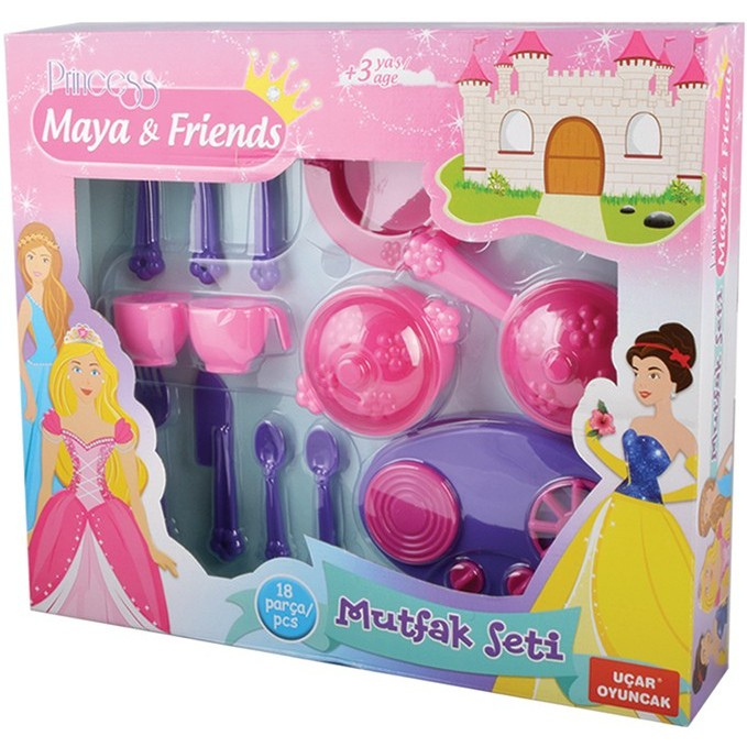 Accesorii bucatarie copii 18 piese Princess Maya and Friends Ucar Toys UC142 [3]