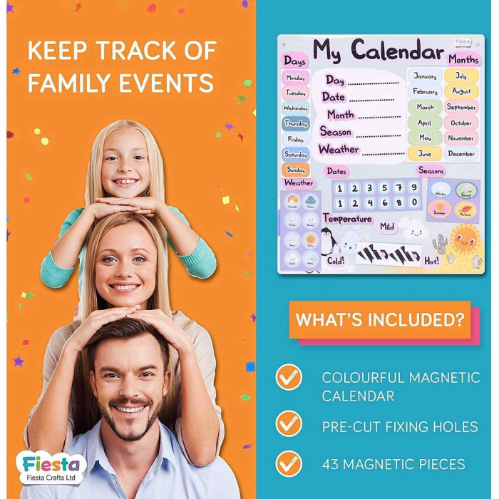 Calendarul meu magnetic, 31 x 35 cm, 40 cm Fiesta Crafts FCT-2634 [5]