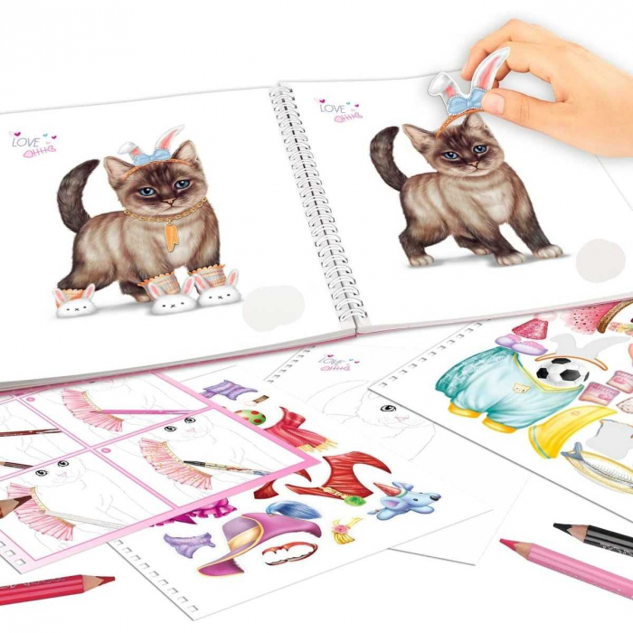 Carte de colorat cu stickere Kitty Depesche PT12282 [3]
