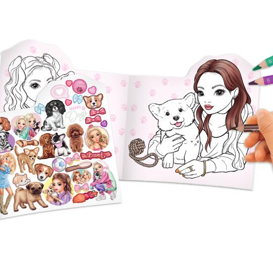 Carte de colorat  si autocolante TOPModel Doggy KITTY și DOGGY [3]