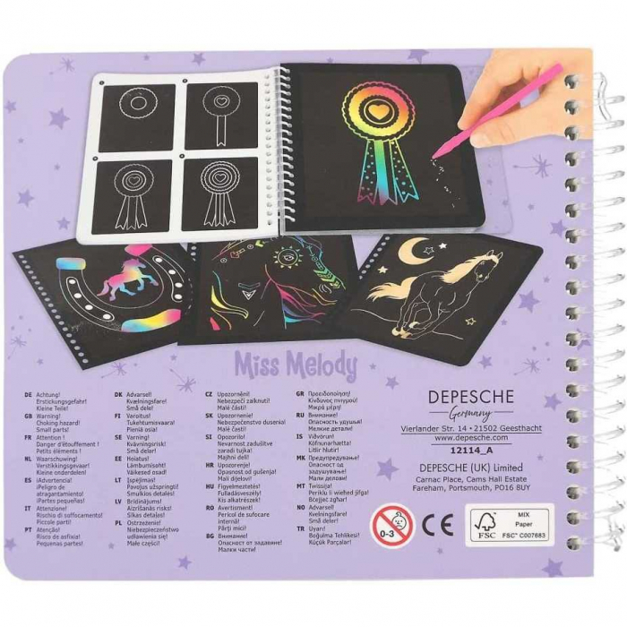 Carte Mini Magic Scratch Miss Melody 15x13cm Depesche PT12114 [4]