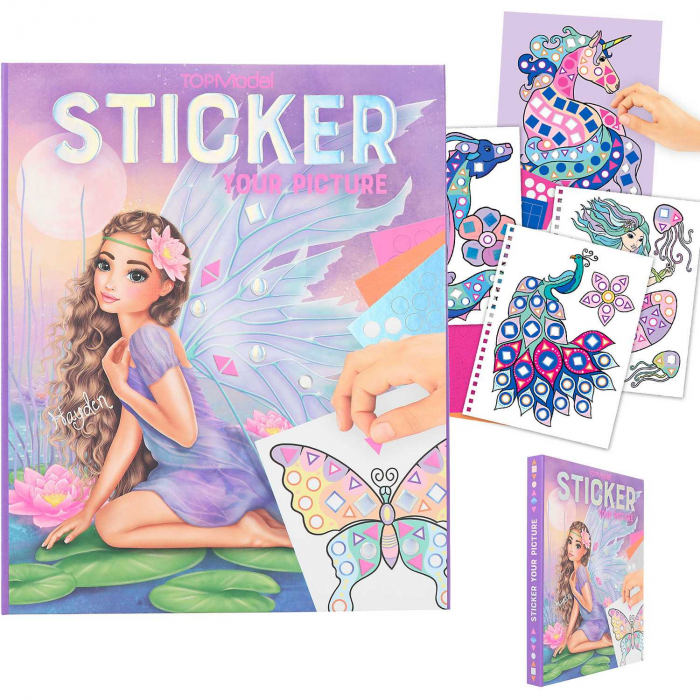 Carte mozaic Top Model Sticker Fantasy Depesche PT12079 [3]