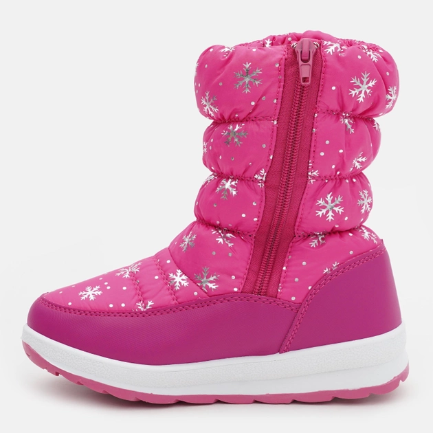 Cizme iarna imblanite  fucsia cu stelute argintii [3]