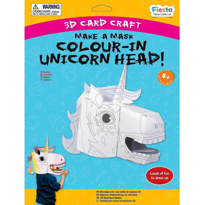 Coloreaza-ti propria Masca 3D Unicorn Fiesta Crafts FCT-3043 [4]