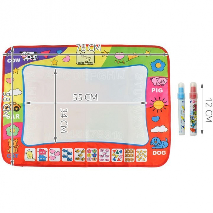 Covoras pentru desen cu apa, 2 markere incluse 78x58 cm Iso Trade MY17429 [3]