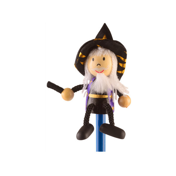 Creion cu figurina lemn Vrajitor  Fiesta Crafts FCP-5006 [2]