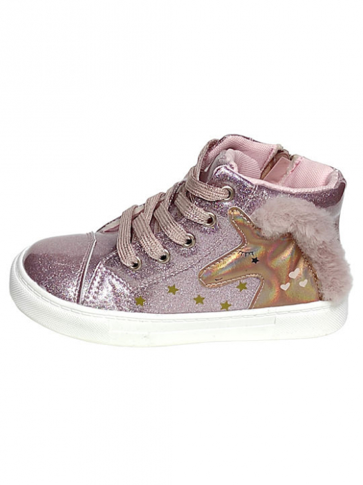 Ghete roz,lucioase,cu efect sclipici unicorn [3]