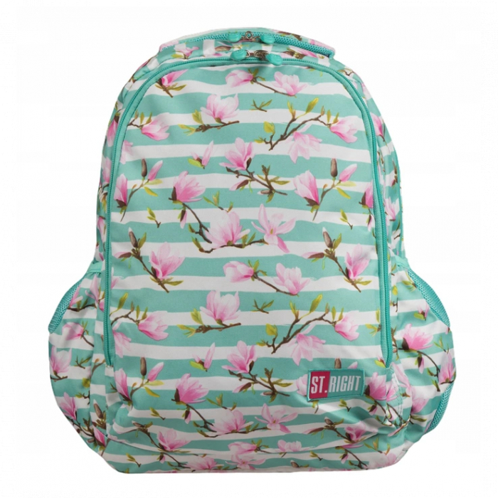 Ghiozdan ergonomic cu 2 compartimente BP47 ST.RIGHT 2748 Magnolia Flower [1]