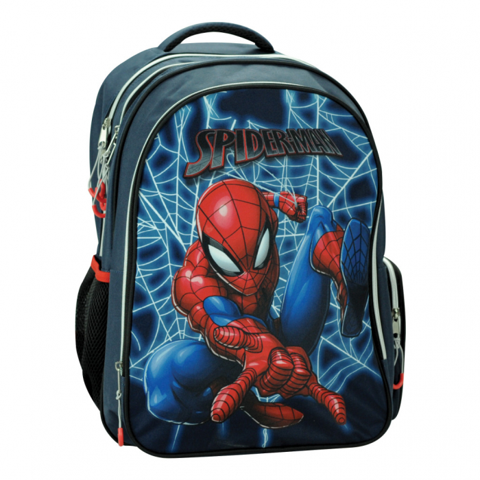 Ghiozdan scoala rosu/albastru Spiderman Frame 42 cm [1]