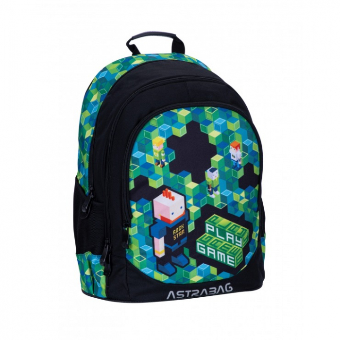Ghiozdan școlar cu 3 compartimente Play Game Pixele AB340 Astrabag [3]