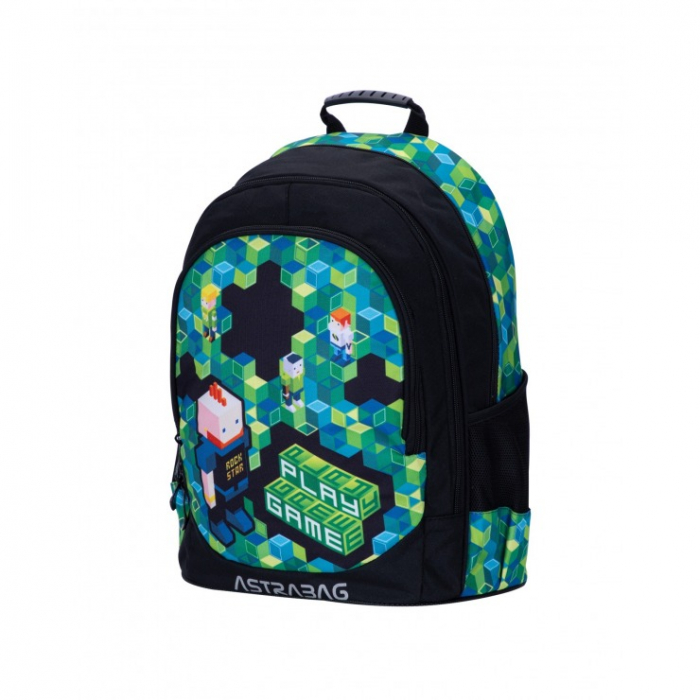 Ghiozdan școlar cu 3 compartimente Play Game Pixele AB340 Astrabag [2]