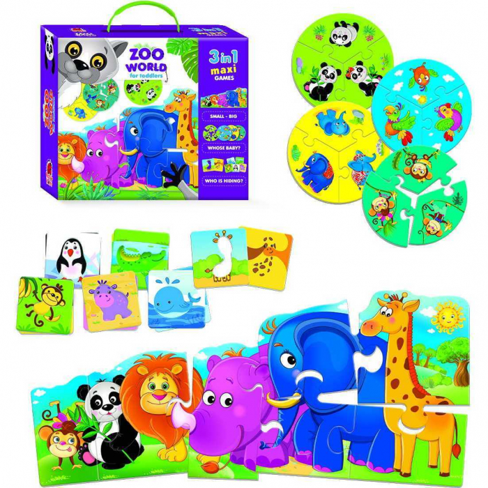 Joc educativ 3 in 1 Zoo Roter Kafer RK1310-02 [4]