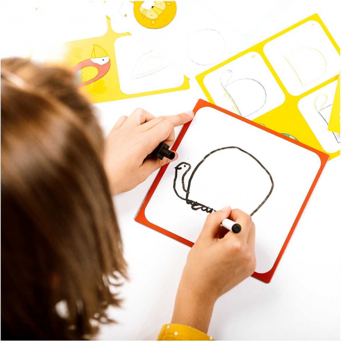 Joc educativ Animale Desenam pas cu pas, 24 piese Mimorello EK6667 [2]