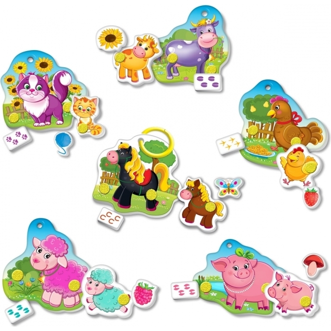 Joc educativ cu velcro Mami si Bebe Roter Kafer RK6101-04 [3]