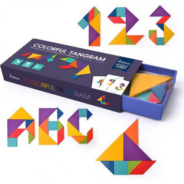 Joc educativ Tangram Colorat Mideer MD1035 [3]