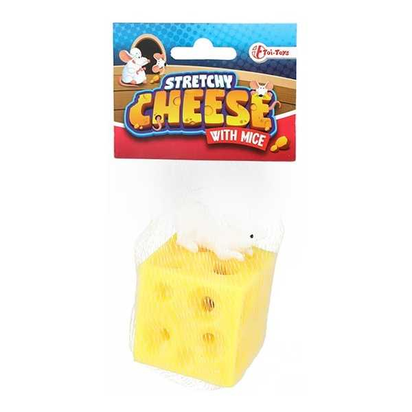 Jucarie antistres Cascaval cu 2 soriceii elastici, 5 cm Toi-Toys TT35098A [3]