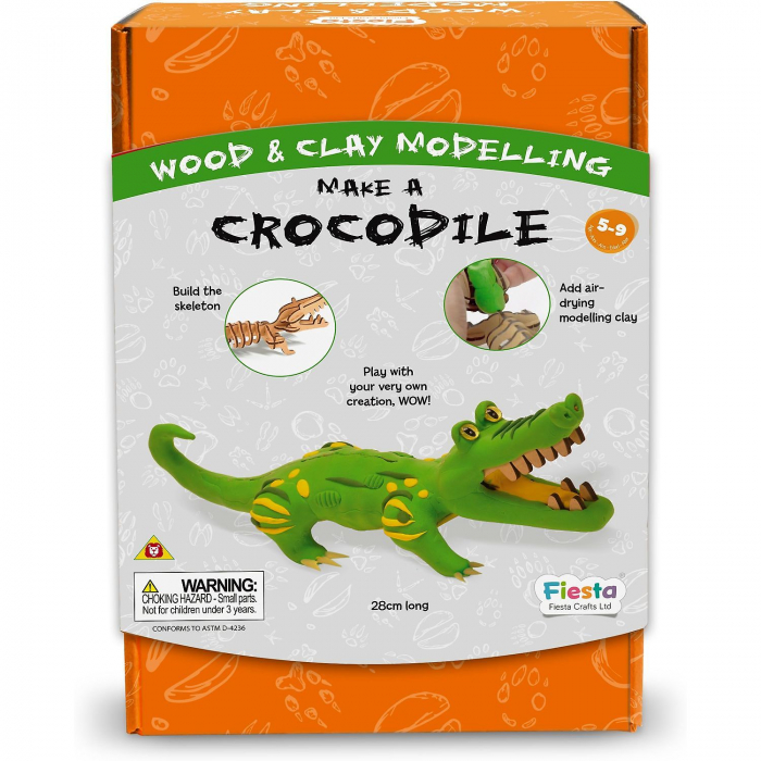 Kit constructie lemn si argila – Crocodil Fiesta Crafts FCT-3006 [3]