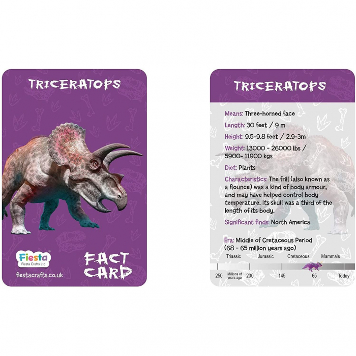 Kit constructie lemn si argila - Triceratops Fiesta Crafts FCT-2957 [3]