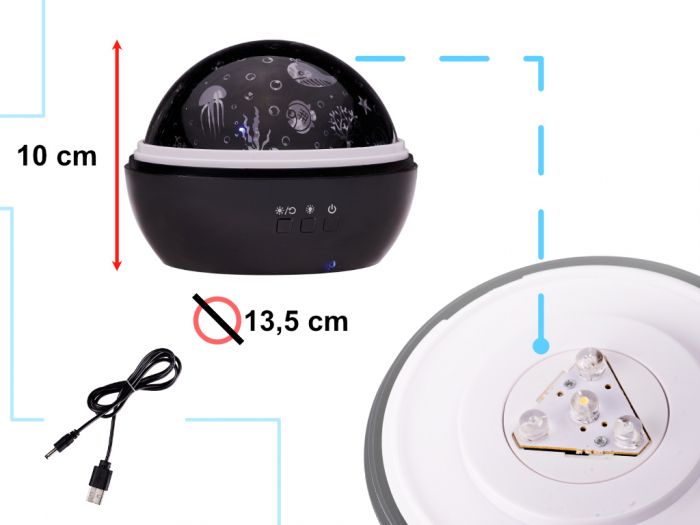 LAMPĂ DE NOPTIERĂ PROIECTOR  STEA + VIETATI  DE MARE [3]