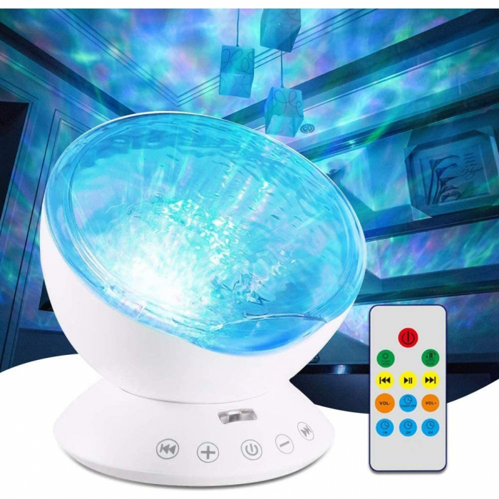 Lampa de veghe cu proiector si sunete Ocean Wave Bambinice BN022 [3]