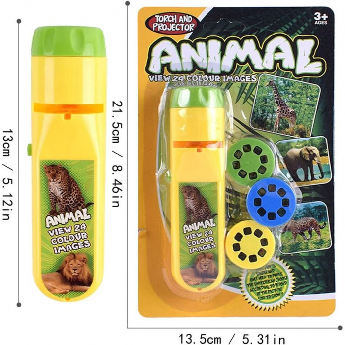 Lanterna proiector cu 3 diapozitive Animale Bambinice BN014 [5]