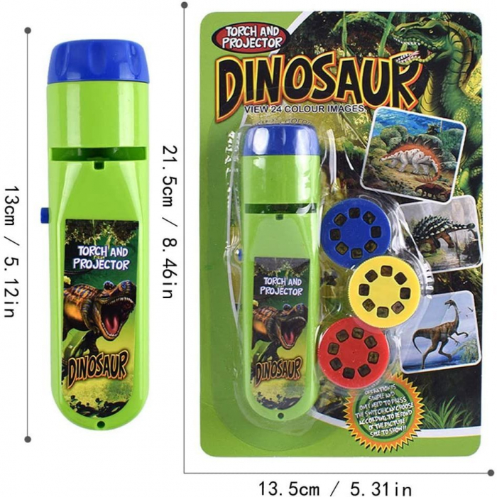 Lanterna proiector cu 3 diapozitive Dino Bambinice BN015 [5]