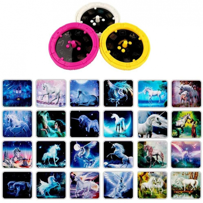 Lanterna proiector cu 3 diapozitive Unicorni Bambinice BN020 [5]