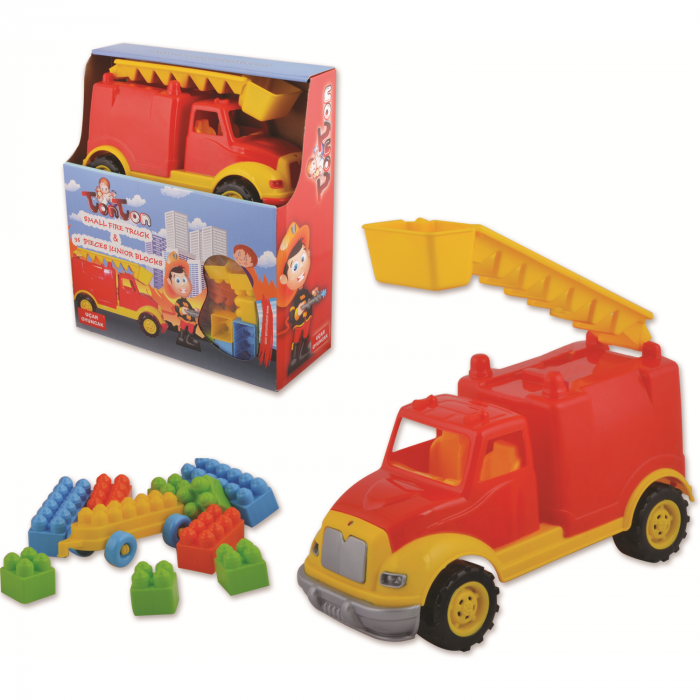 Masina pompieri 30 cm cu 36 piese constructie, in cutie Ucar Toys UC102 [4]