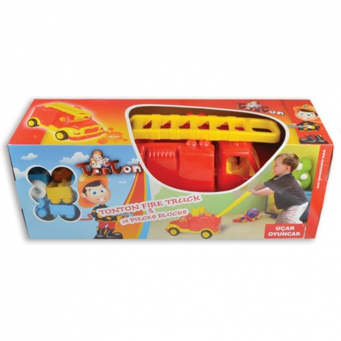 Masina pompieri 43 cm cu 38 piese constructie, in cutie Ucar Toys UC85 [2]