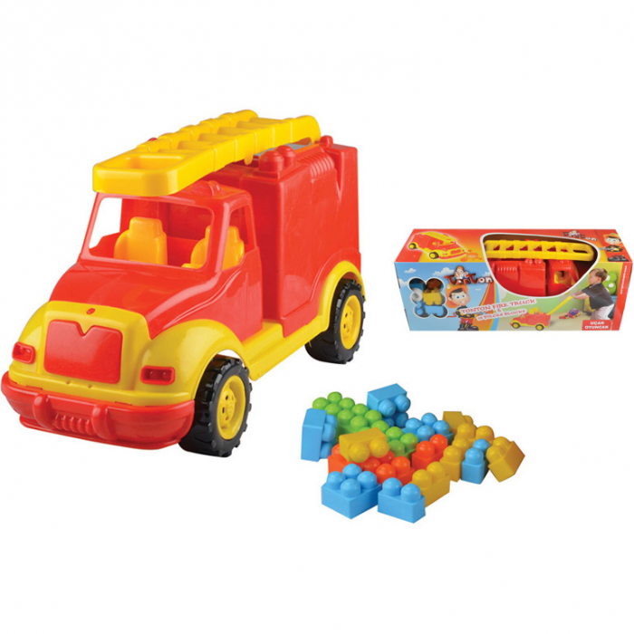Masina pompieri 43 cm cu 38 piese constructie, in cutie Ucar Toys UC85 [3]
