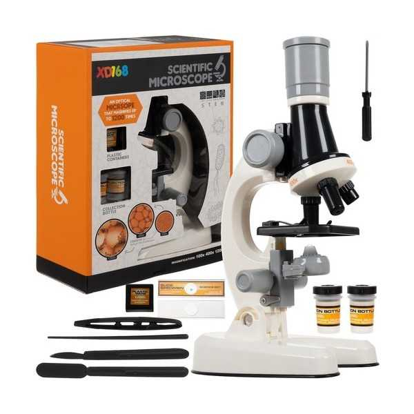Microscop educativ pentru copii cu 3 Functii de Marire si Accesorii Kruzzel MY17978 [3]