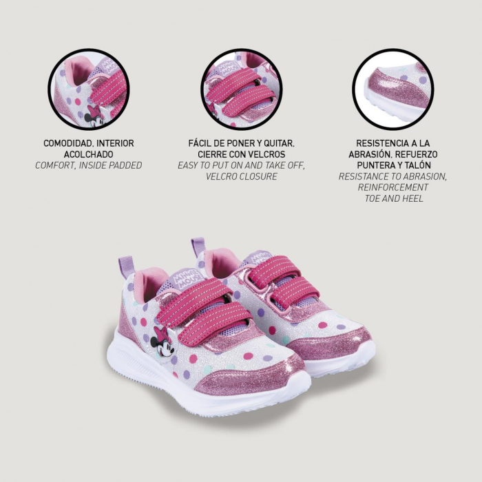 Pantof sport Minnie roz cu sclipici [6]