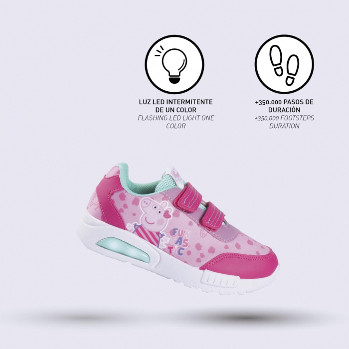Pantof sport Peppa Pig cu lumini led Fun [5]