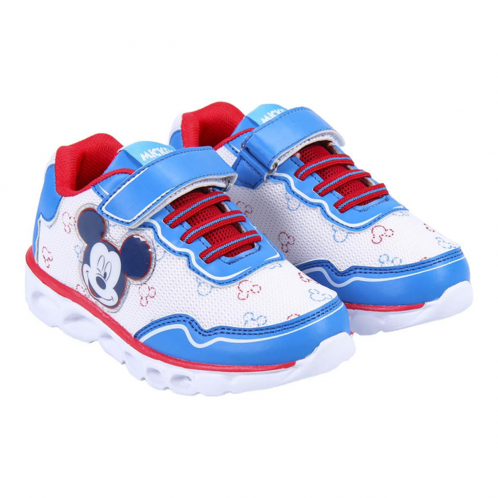 Pantofi sport cu lumini alb/albastru- Mickey [3]