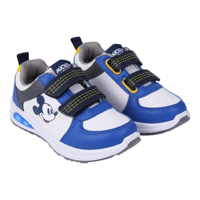 Pantofi sport alb/albatru cu lumini led - Mickey [2]