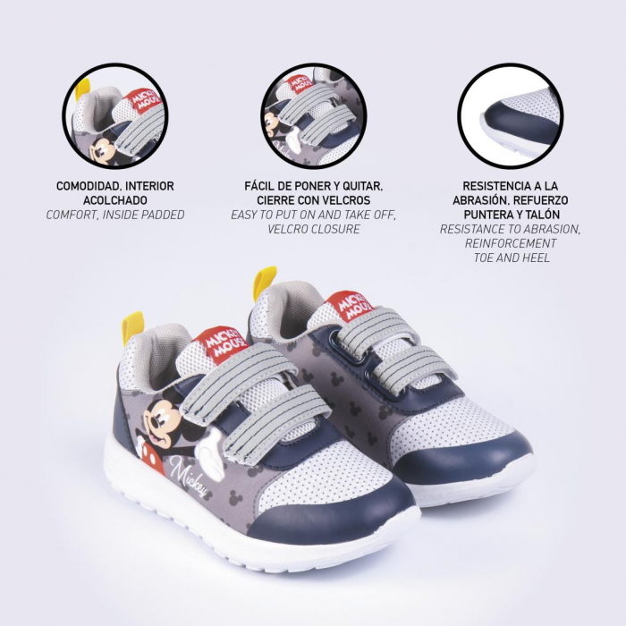 Pantofi sport inchidere velcro-  Mickey [4]
