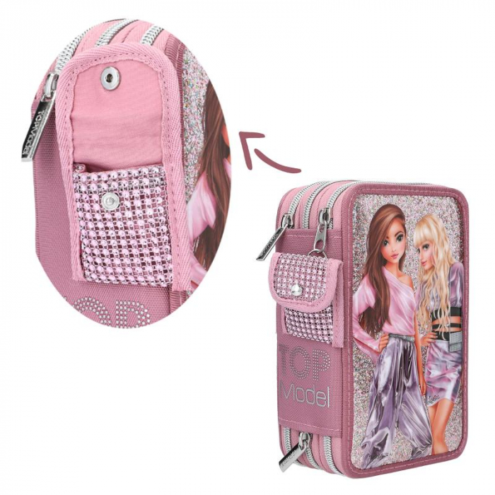Penar echipat cu 3 fermoare Top Model Glitter Queens [3]