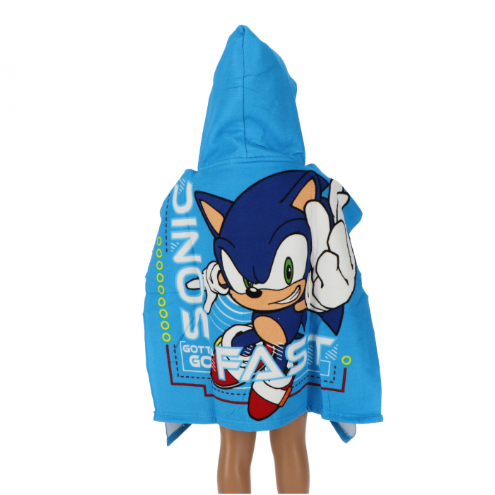 Poncho cu glugă Sonic - Gotta Go Fast [2]