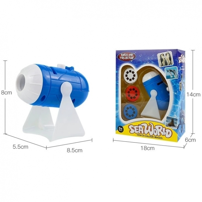Proiector cu suport, 3 diapozitive Animale Marine Bambinice BN027 [5]