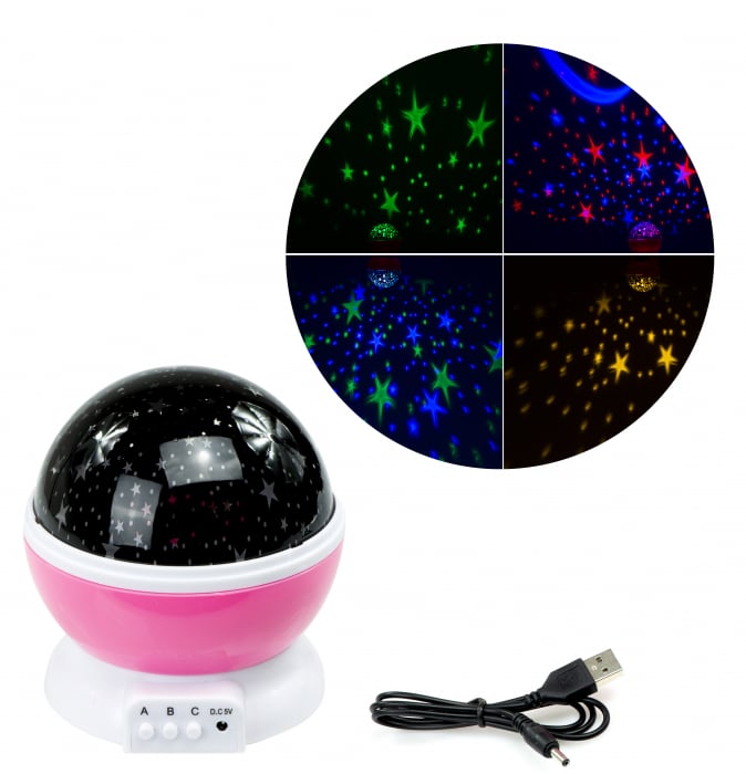 PROIECTOR STEA CU LUMINA DE NOAPTE 2IN1 USB [2]