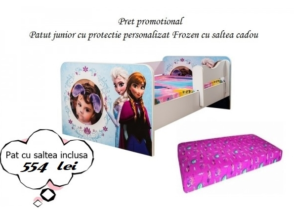 Promotie Pat junior personalizat Frozen cu saltea cadou [1]