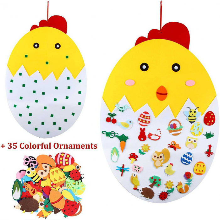 Puisor din fetru cu 35 decoratiuni, 91x61 cm Bambinice BN050 [2]