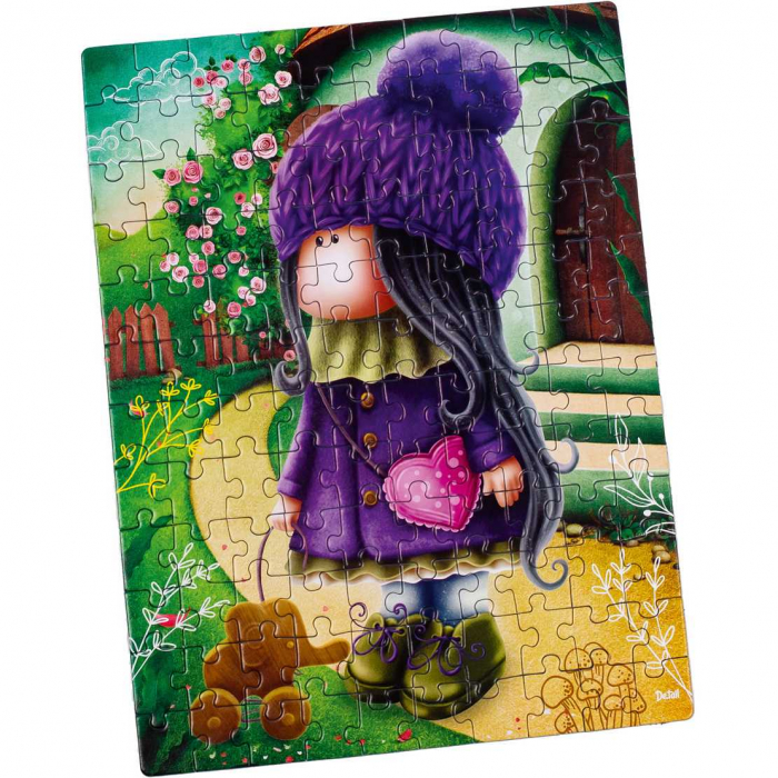 Puzzle Cute doll with an elephant, 23x30 cm, 120 piese De.tail DT100-04 [2]