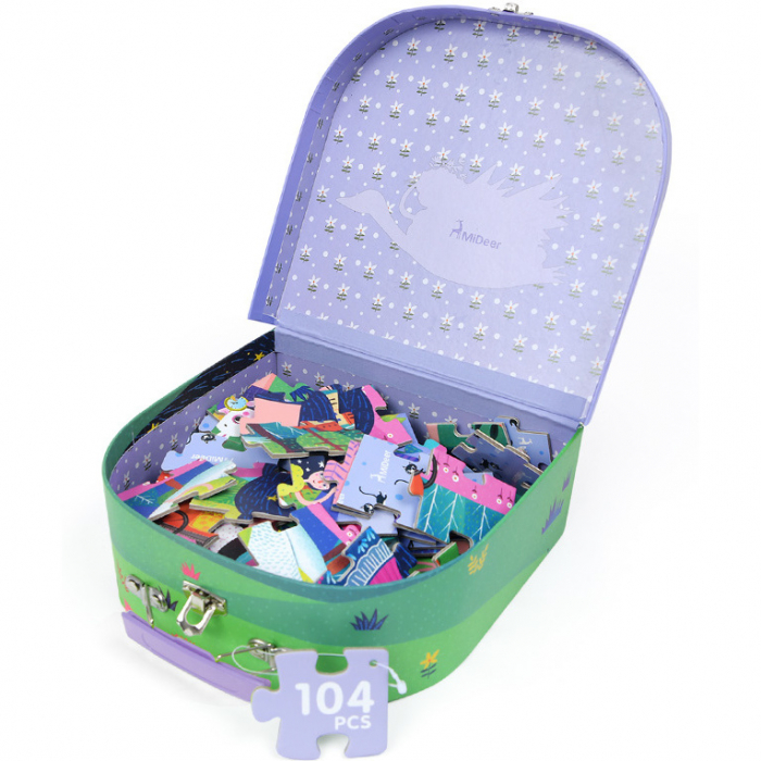 Puzzle Cutie cadou - Epoca dinozaurilor, 104 piese Mideer MD3026 [4]