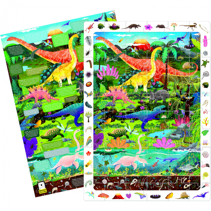 Puzzle Dinozauri 60 piese, 48x68cm Banana Panda BP49112 [4]