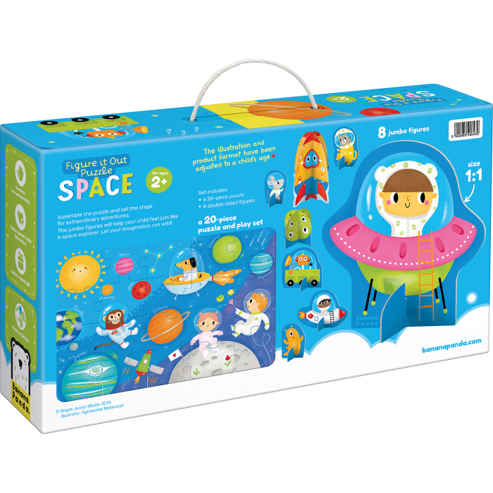 Puzzle educativ - Descopera Spatiul, 20 piese, 48x32cm Banana Panda BP49043 [3]
