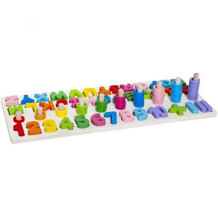 Puzzle lemn cu cifre si litere Iso Trade MY17385 [4]