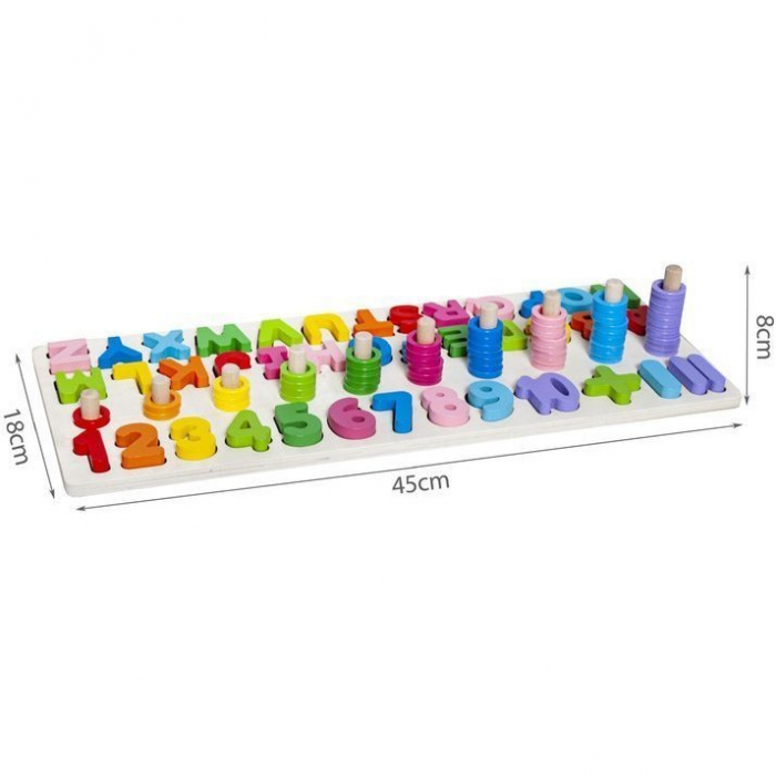 Puzzle lemn cu cifre si litere Iso Trade MY17385 [2]